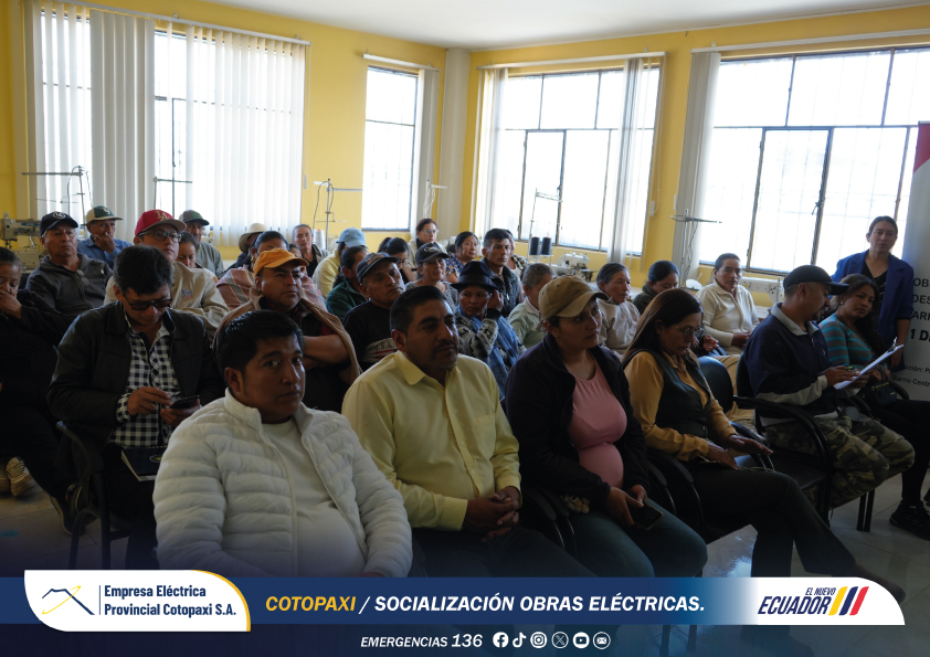 ELEPCOSA SOCIALIZÓ IMPORTANTES PROYECTOS ELÉCTRICOS EN BENEFICIO DE COMUNIDADES DE COTOPAXI