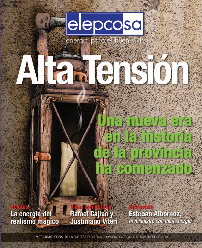 Portada de la revista institucional Alta Tensión de ELEPCO S.A., noviembre de 2013